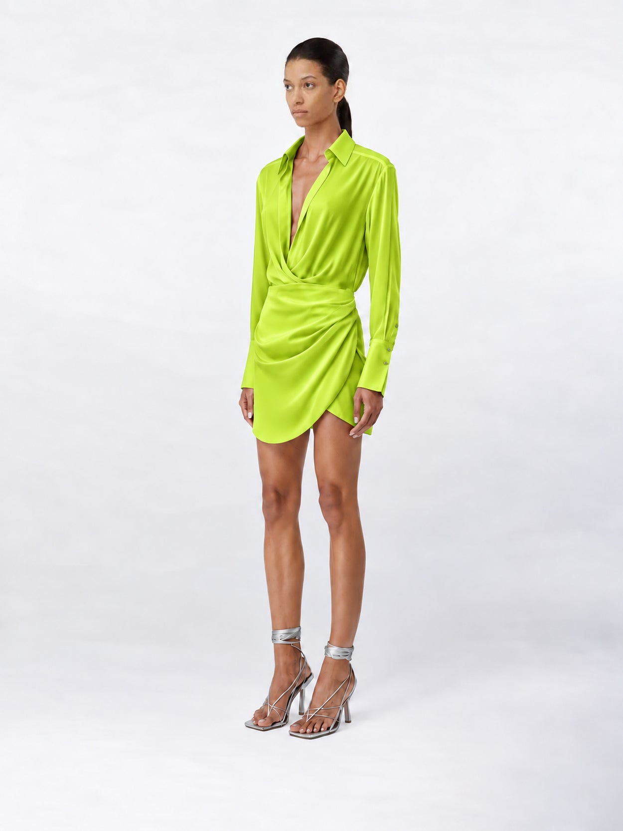 Naha Bright Green – Silk Mini Dress GAUGE81