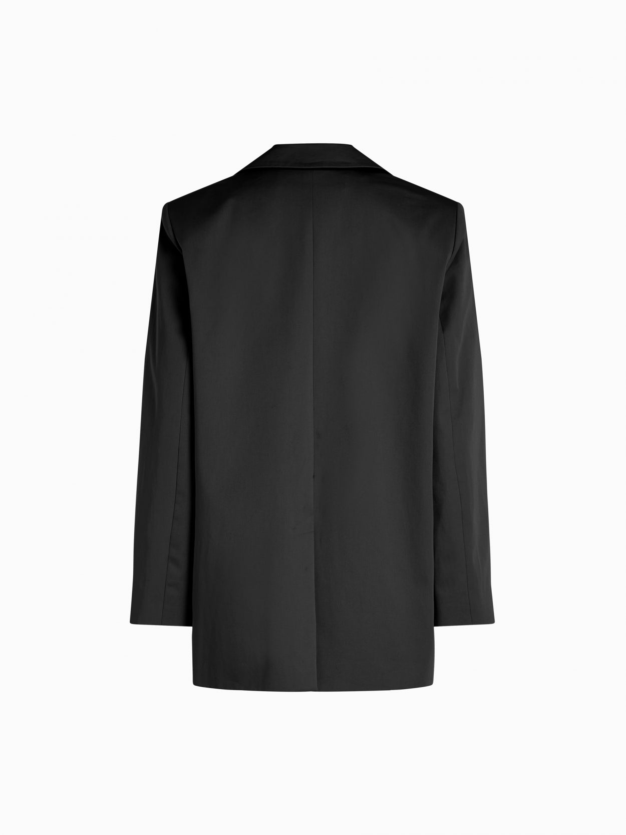back packshot of a black square blazer