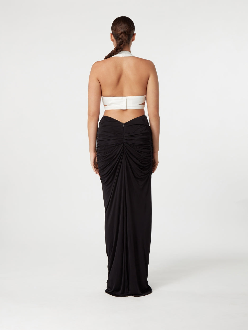 black long maxi skirt