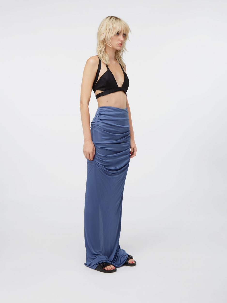 dark blue long maxi skirt