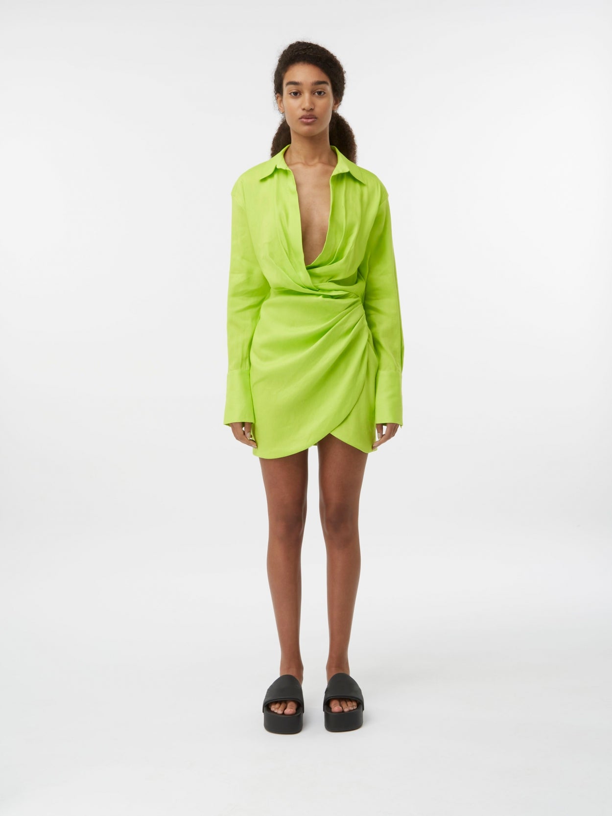 naha linen | bright green GAUGE81