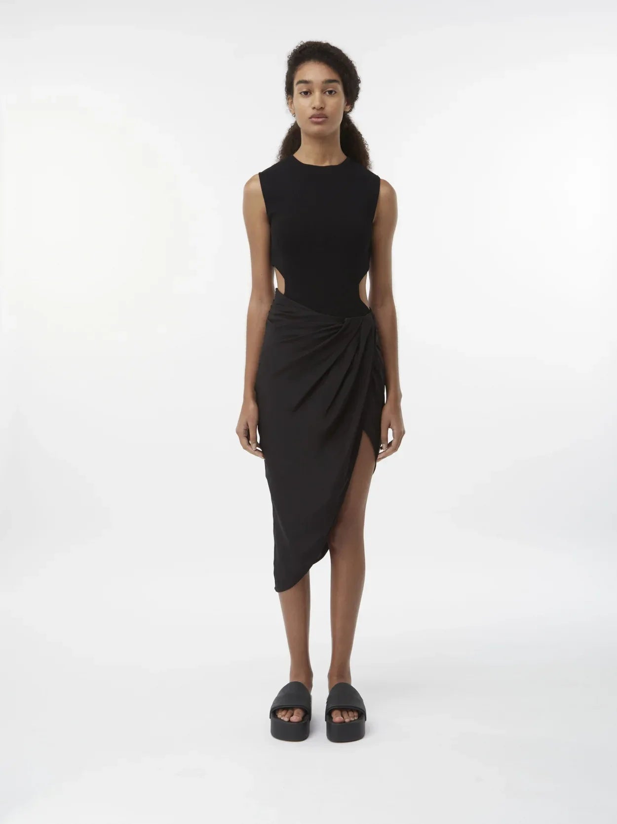 Paita Midi Black – Silk Midi Skirt