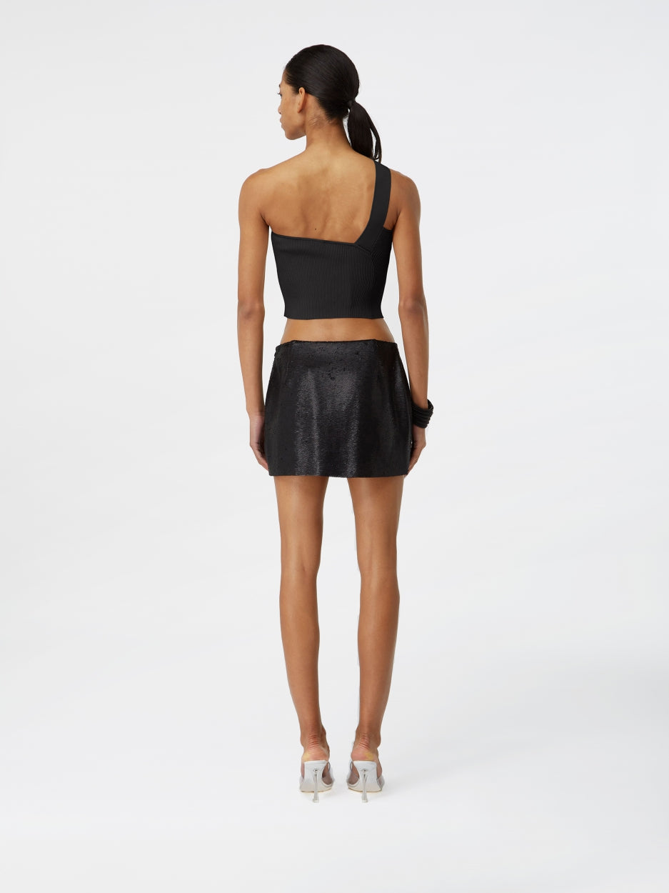 black one shoulder top