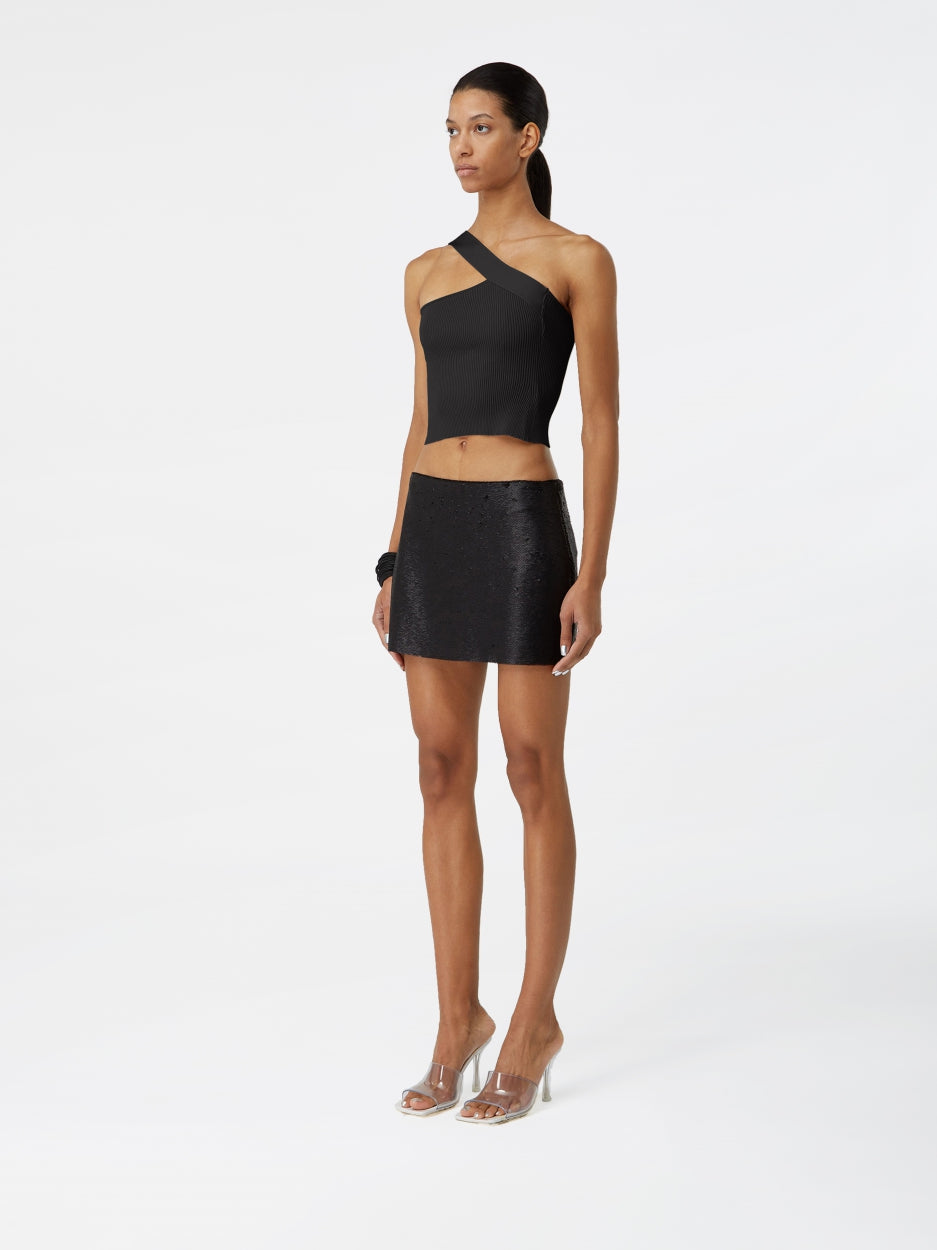 black one shoulder top